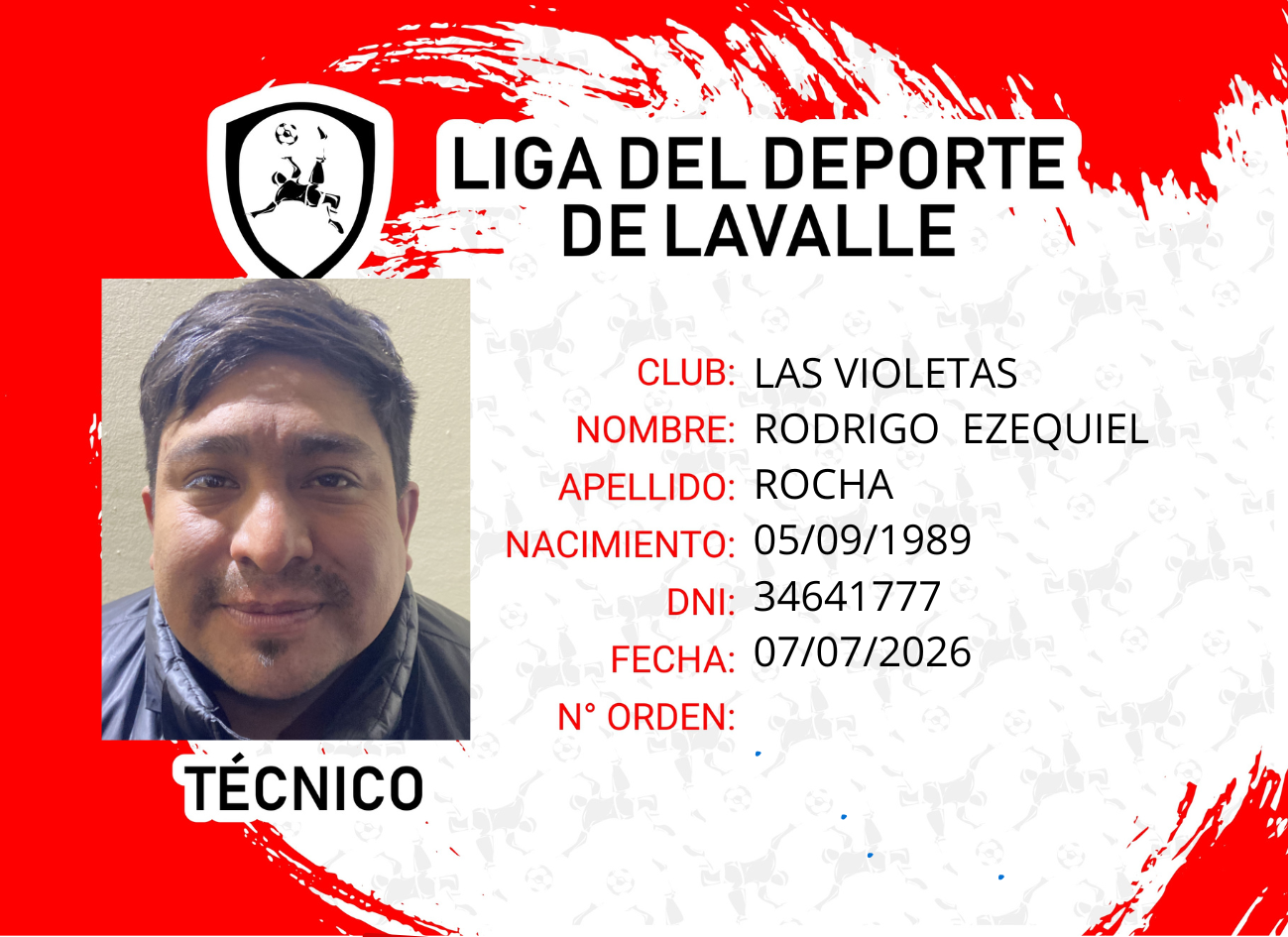 Foto carnet ROCHA, RODRIGO EZEQUIEL