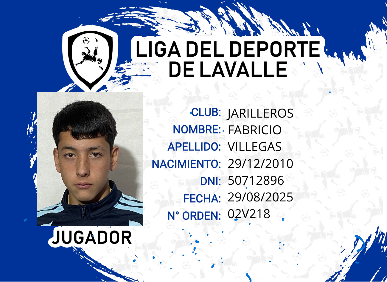 Foto carnet VILLEGAS FABRICIO 