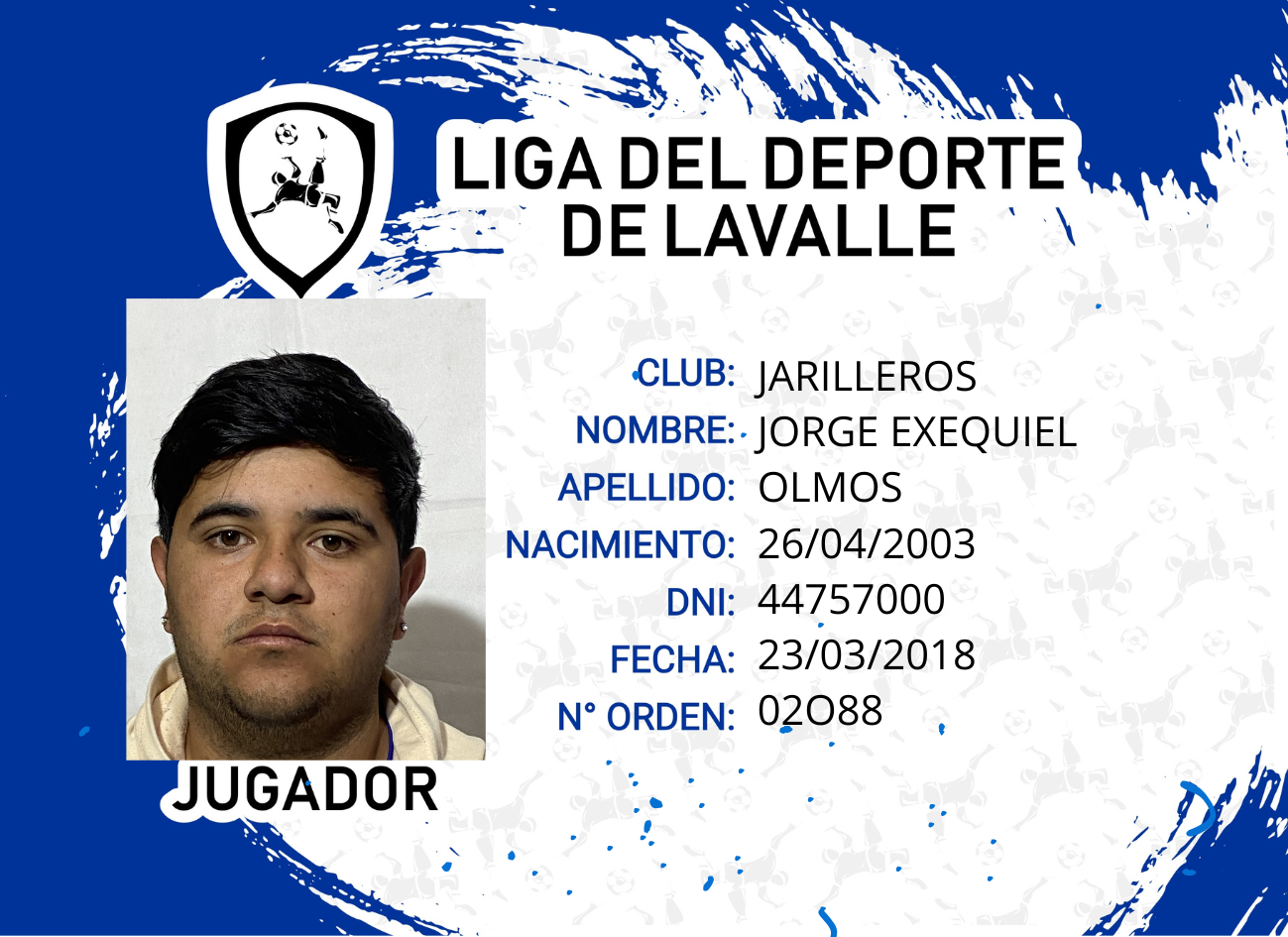 Foto carnet OLMOS JORGE EXEQUIEL