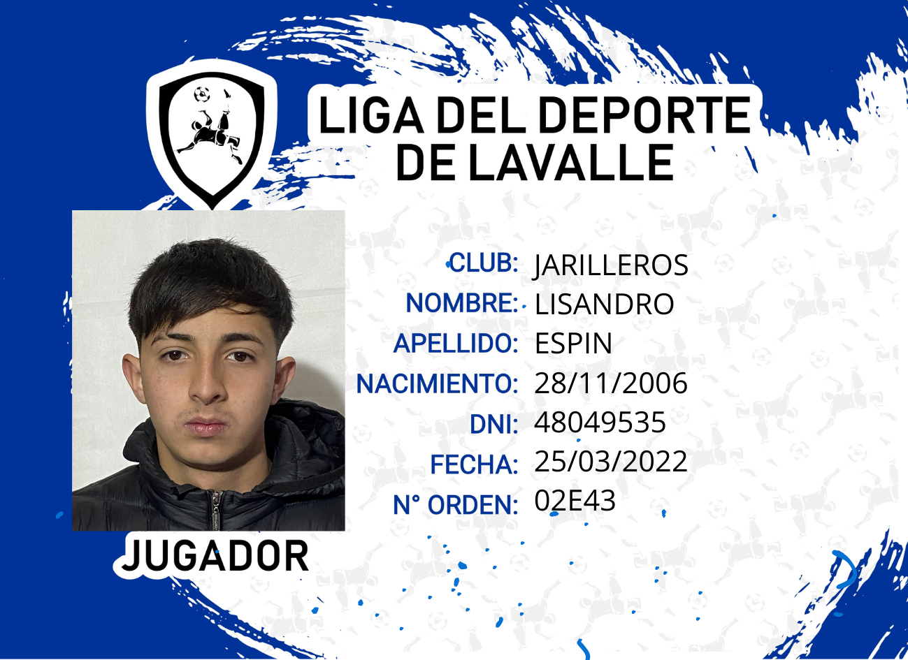 Foto carnet ESPIN LISANDRO