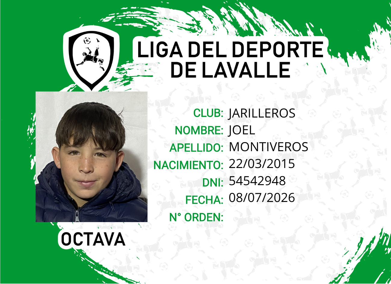 Foto carnet MONTIVEROS JOEL