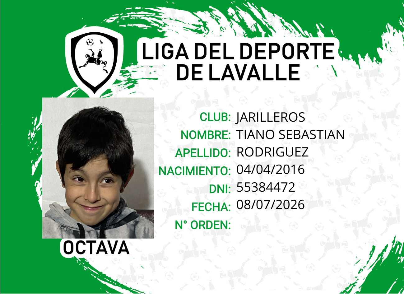 Foto carnet RODRIGUEZ TIANO SEBASTIAN