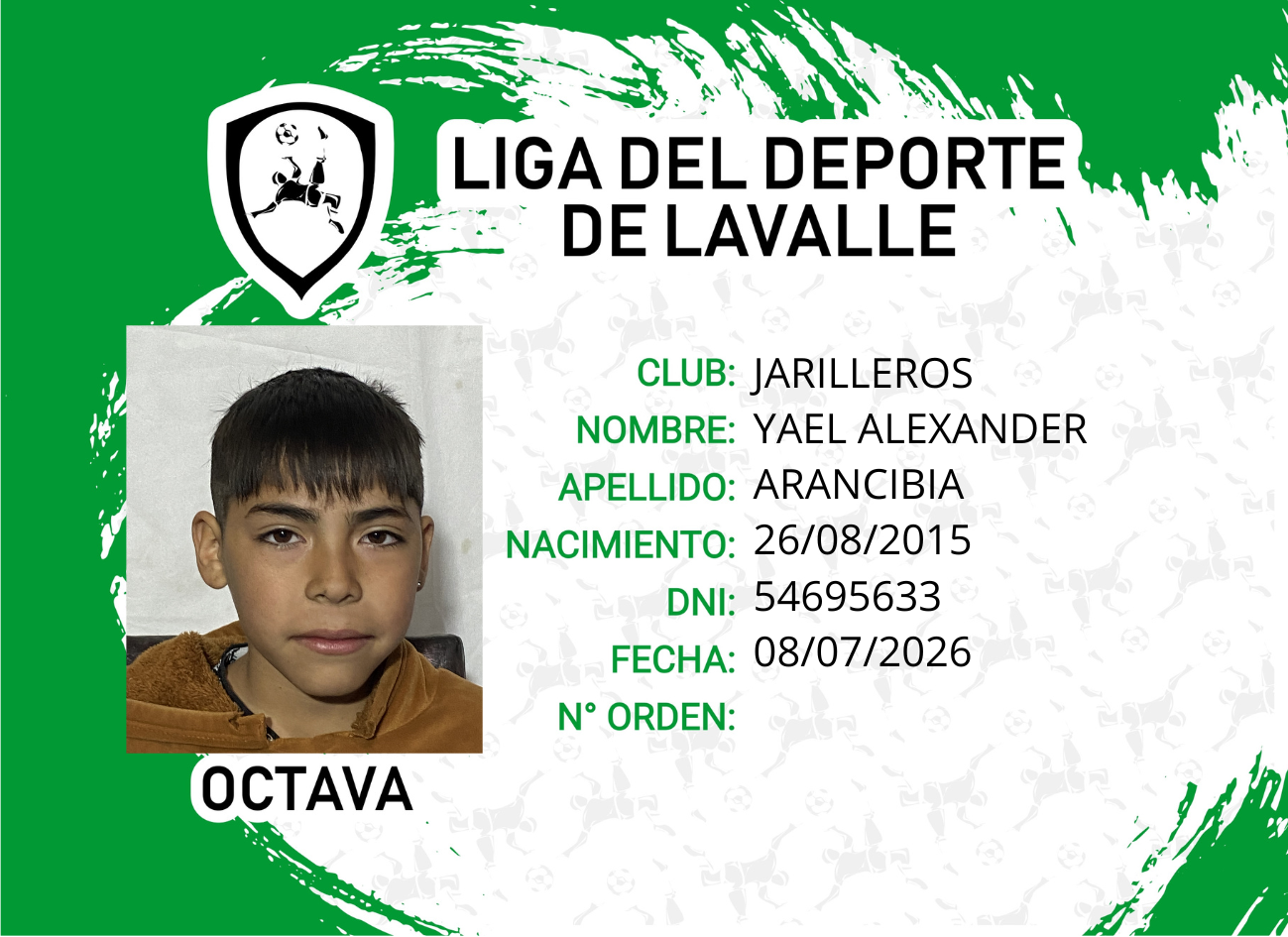 Foto carnet ARANCIBIA YAEL ALEXANDER