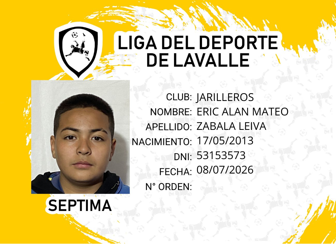 Foto carnet ZABALA LEIVA ERIC ALAN MATEO