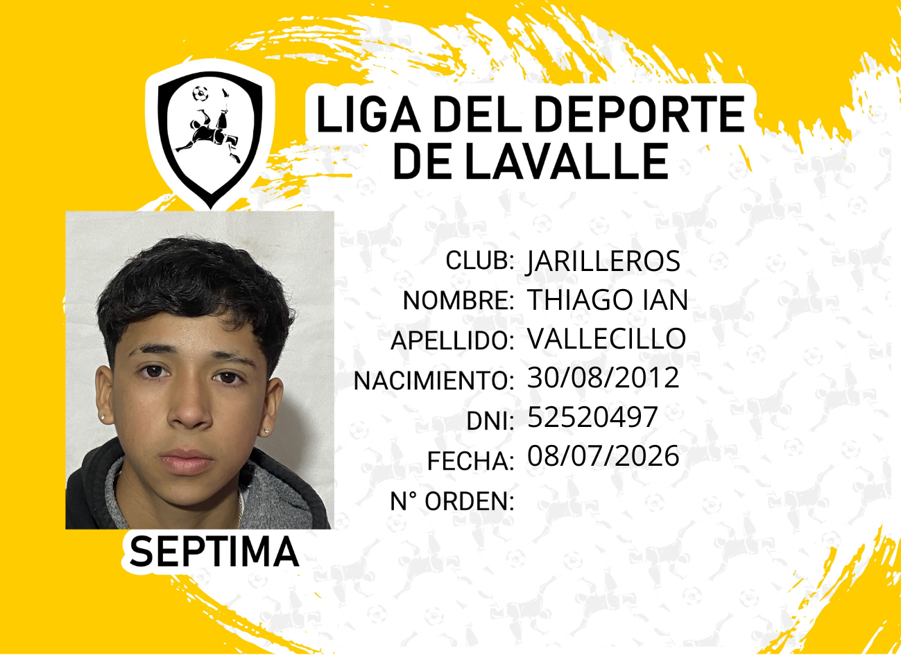 Foto carnet VALLECILLO THIAGO IAN