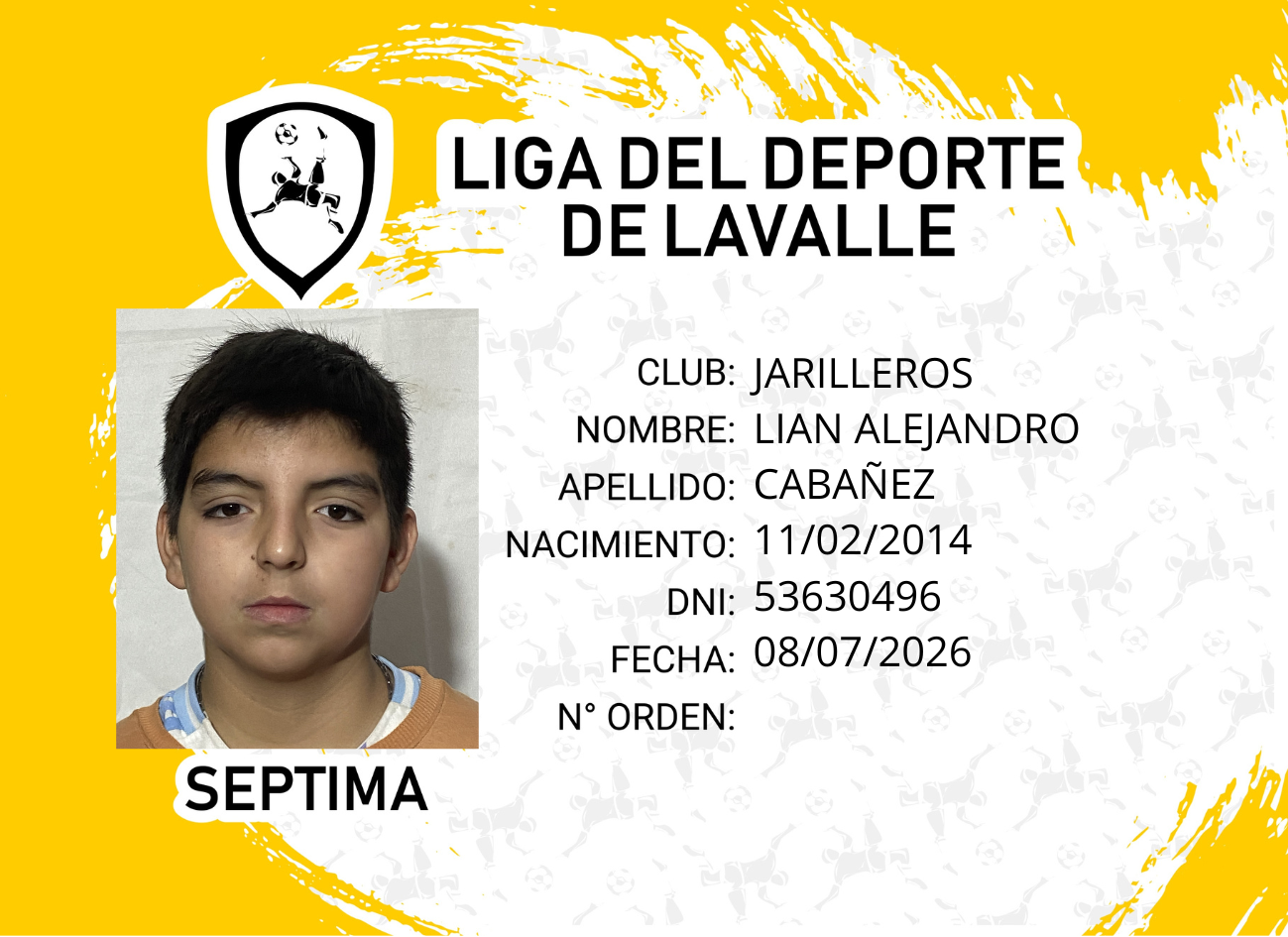 Foto carnet CABAÑEZ LIAN ALEJANDRO