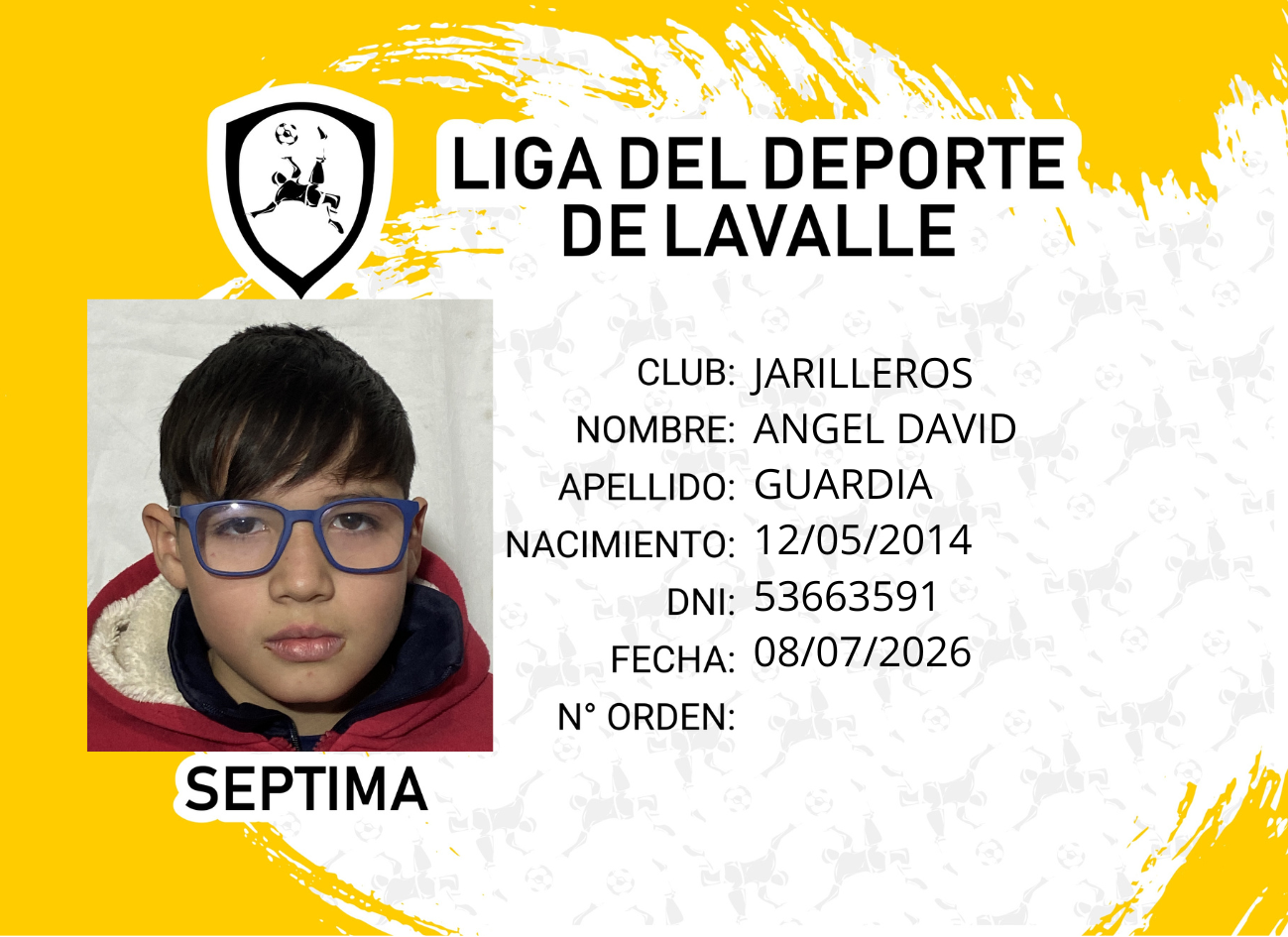 Foto carnet GUARDIA ANGEL DAVID