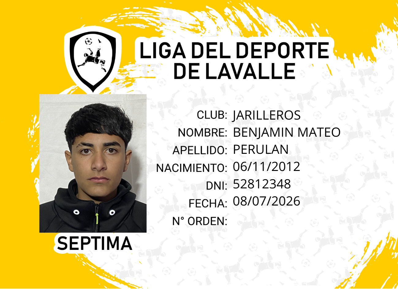 Foto carnet PERULAN BENJAMIN MATEO