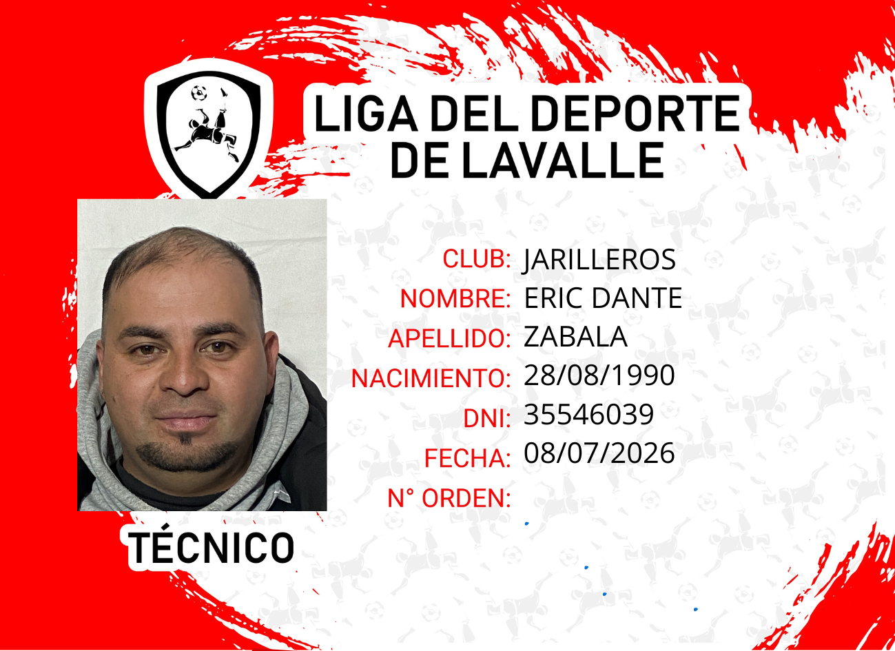 Foto carnet ZABALA ERIC DANTE