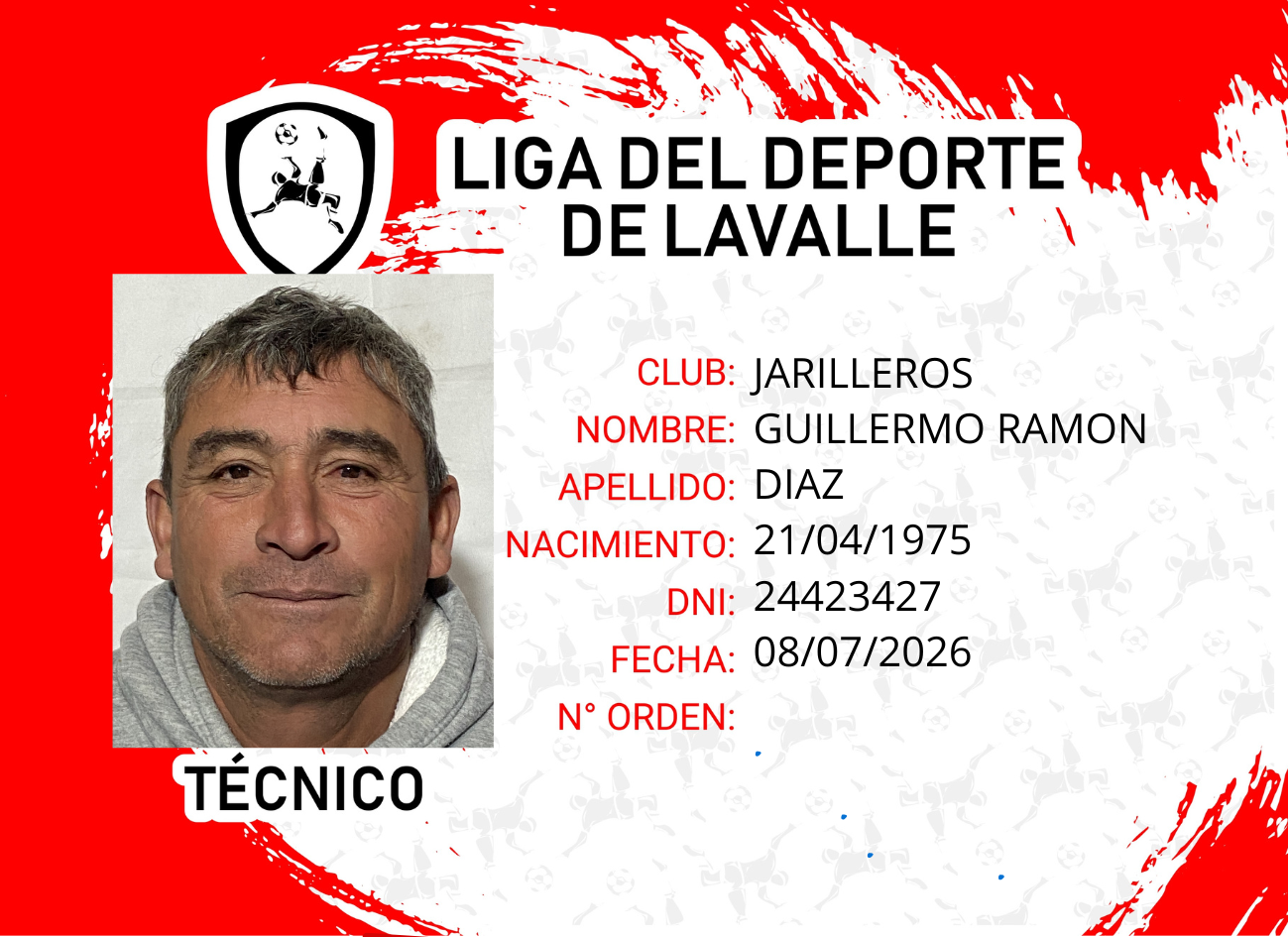 Foto carnet DIAZ GUILLERMO RAMON