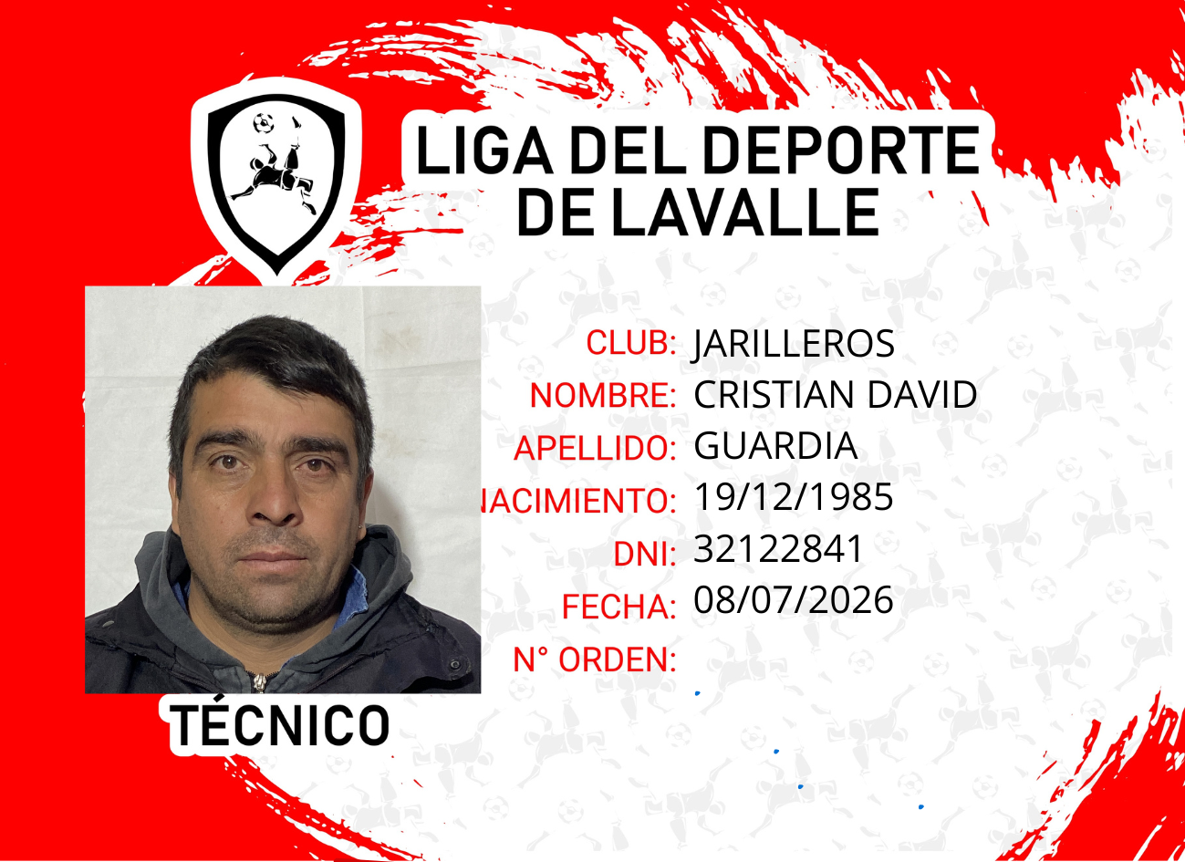 Foto carnet GUARDIA CRISTIAN DAVID