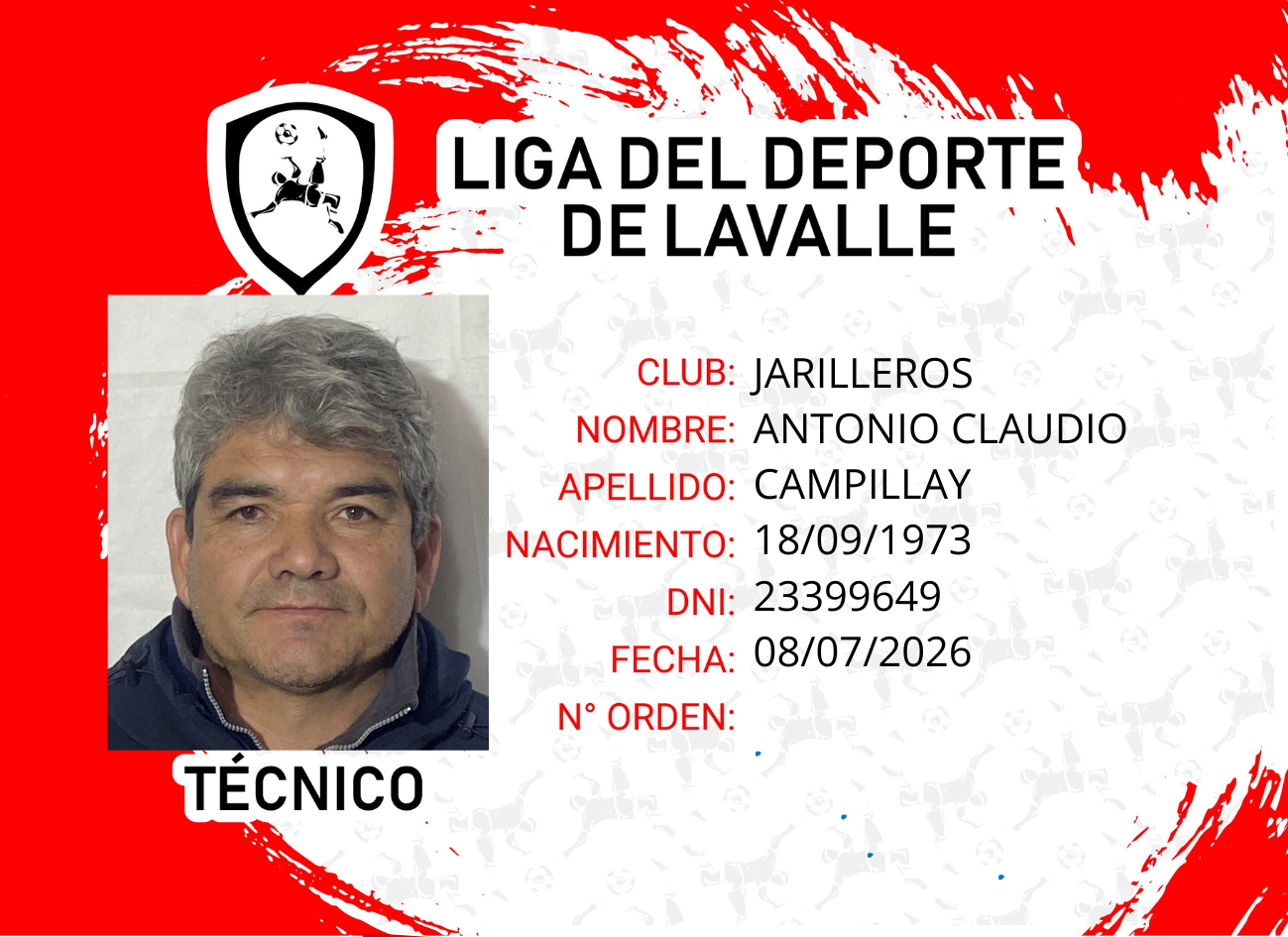 Foto carnet CAMPILLAY ANTONIO CLAUDIO