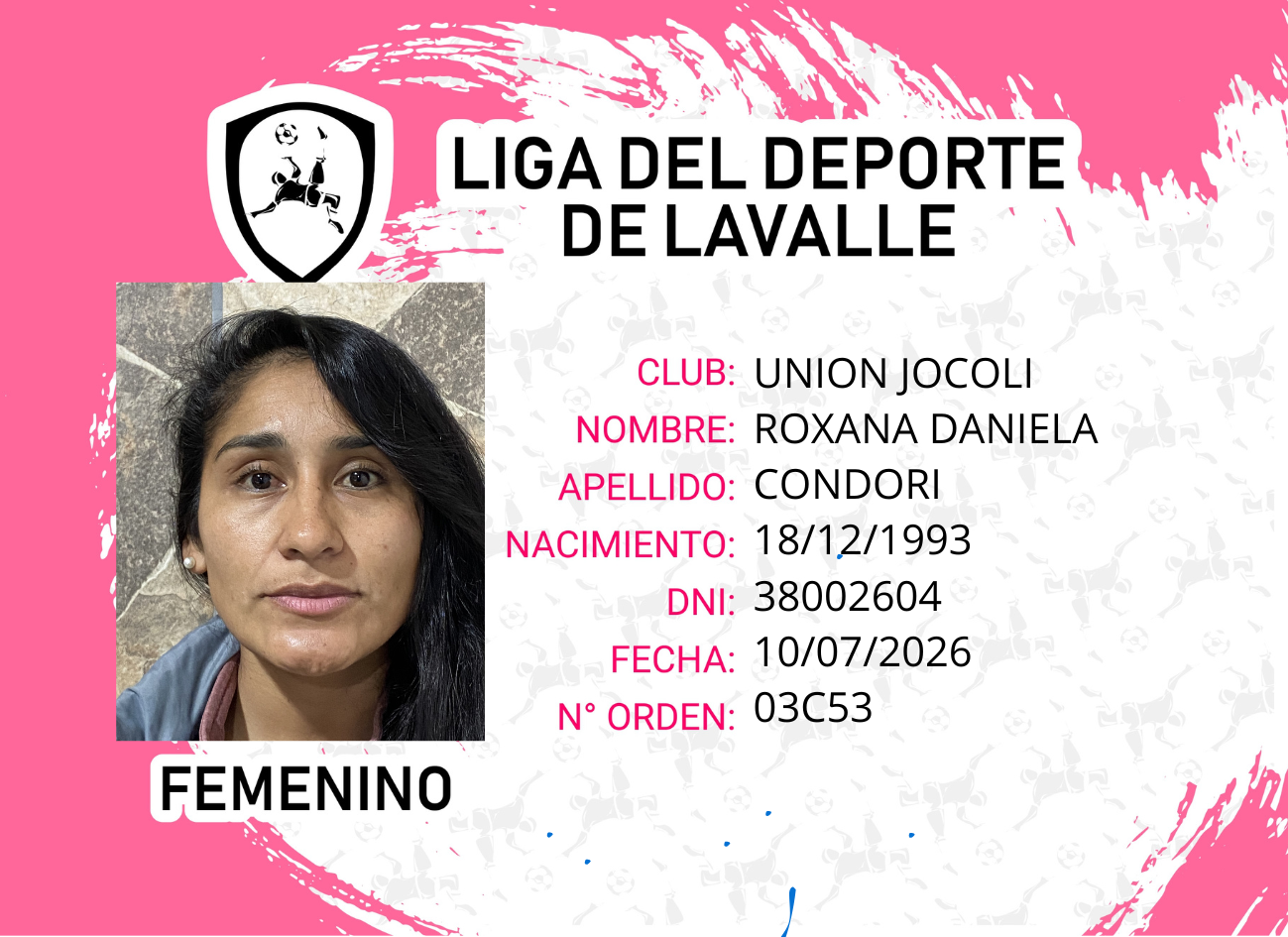Foto carnet CONDORI, ROXANA DANIELA