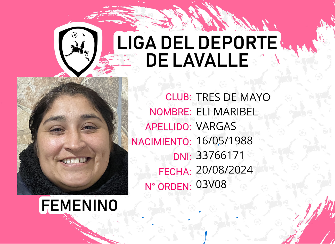 Foto carnet VARGAS, ELI MARIBEL