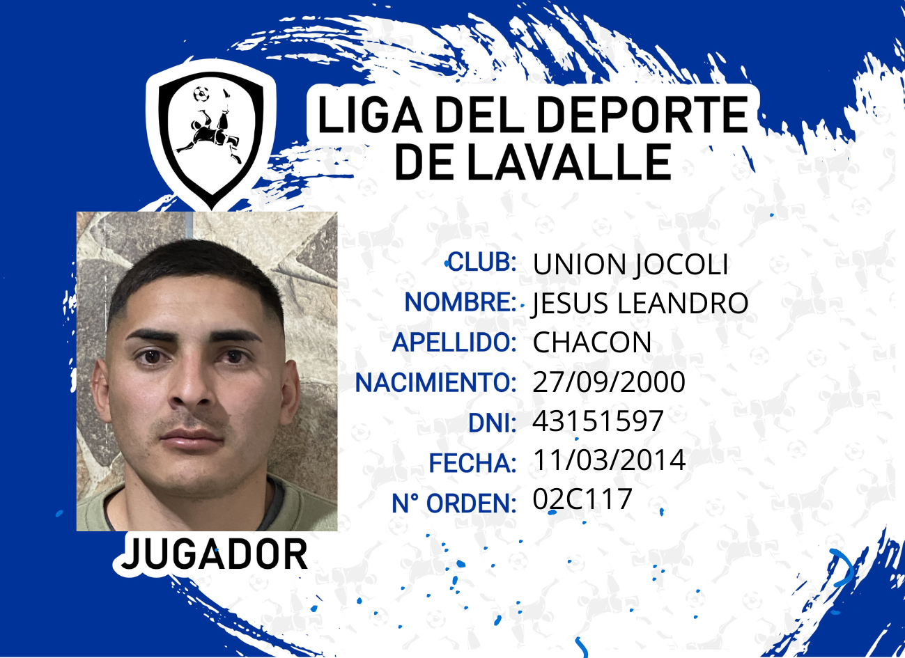 Foto carnet CHACON, JESUS LEANDRO