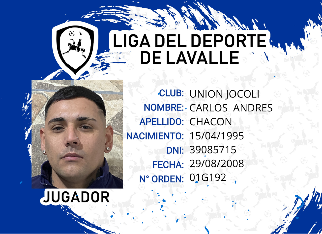 Foto carnet CHACON, CARLOS ANDRES