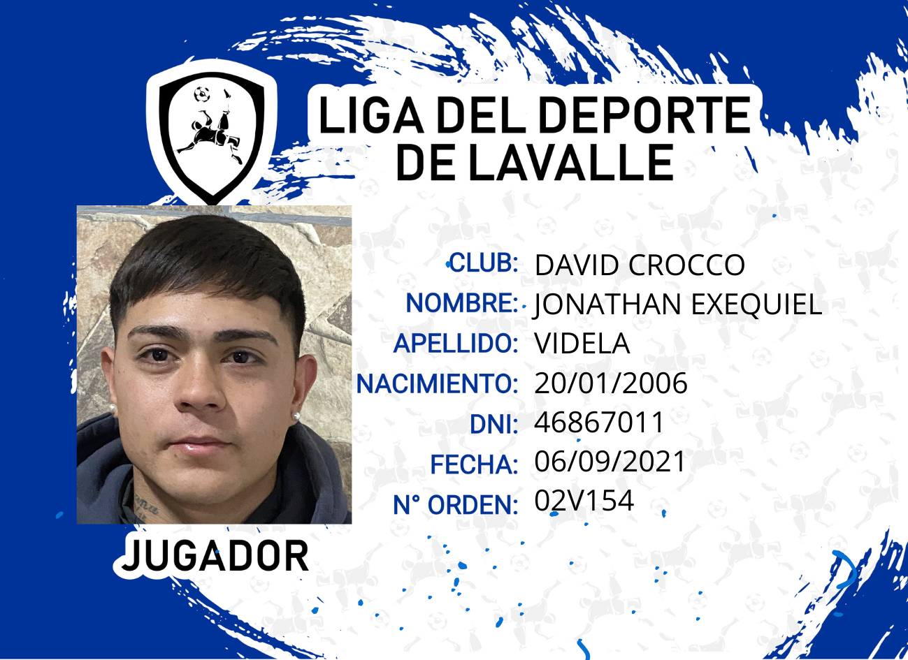 Foto carnet VIDELA, JONATHAN EXEQUIEL