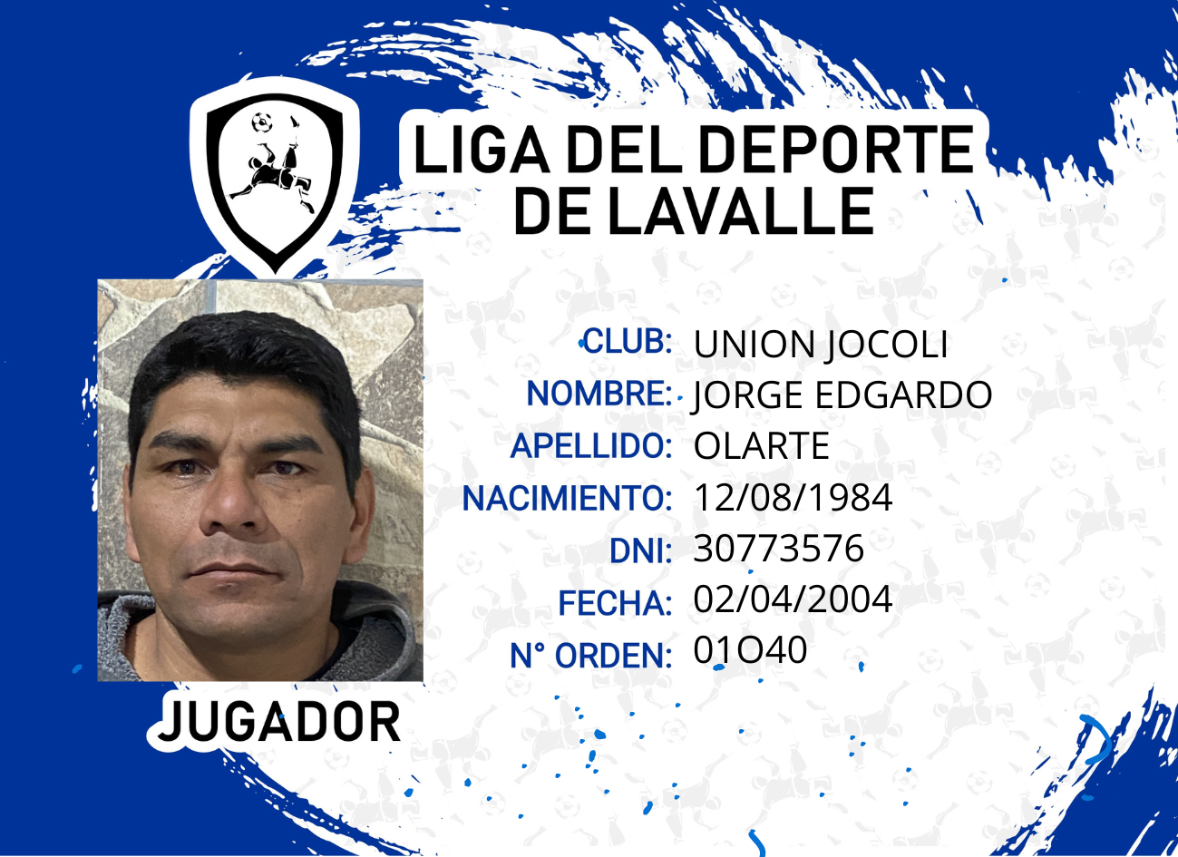 Foto carnet OLARTE, JORGE EDGARDO