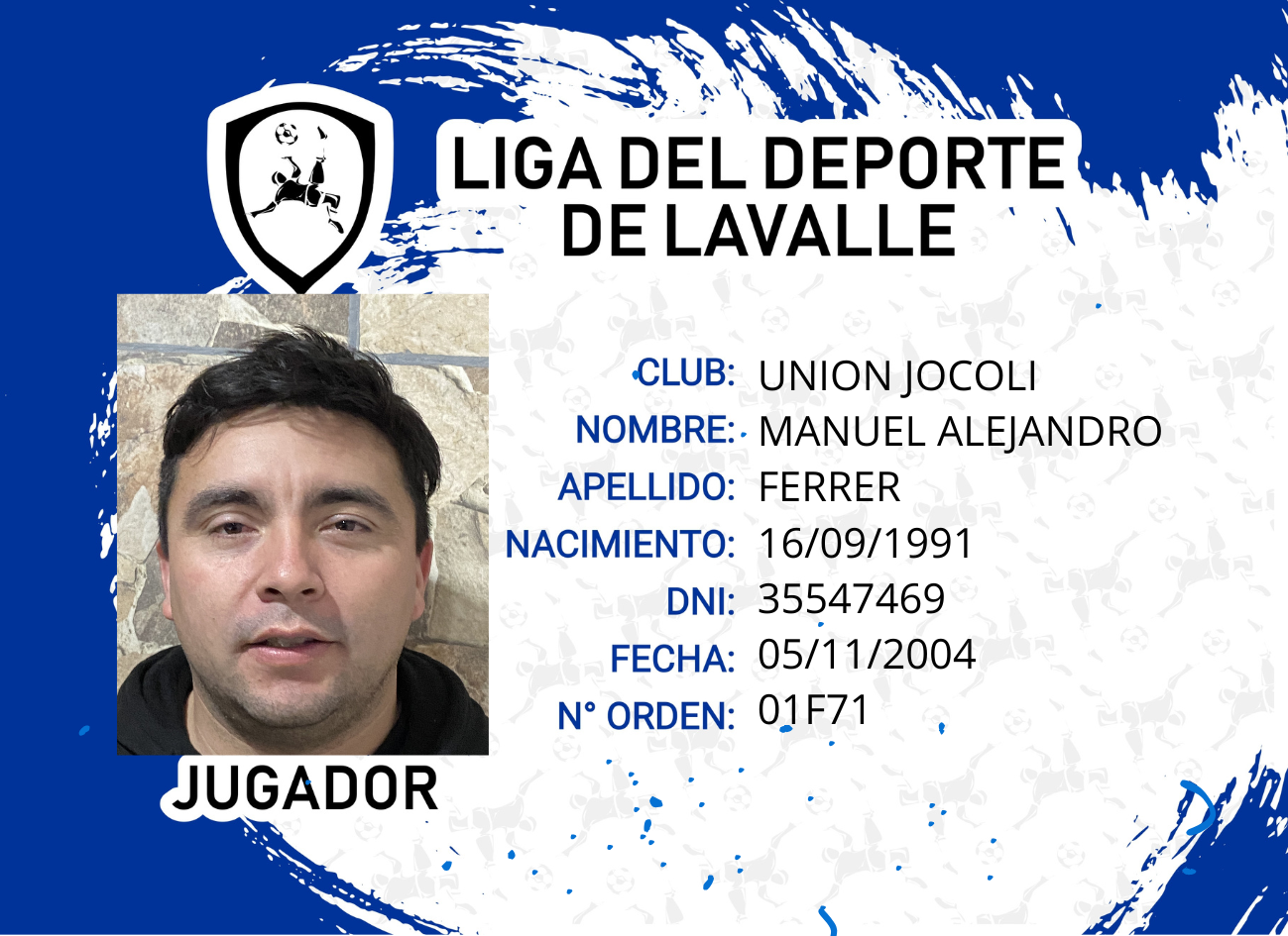 Foto carnet FERRER, MANUEL ALEJANDRO