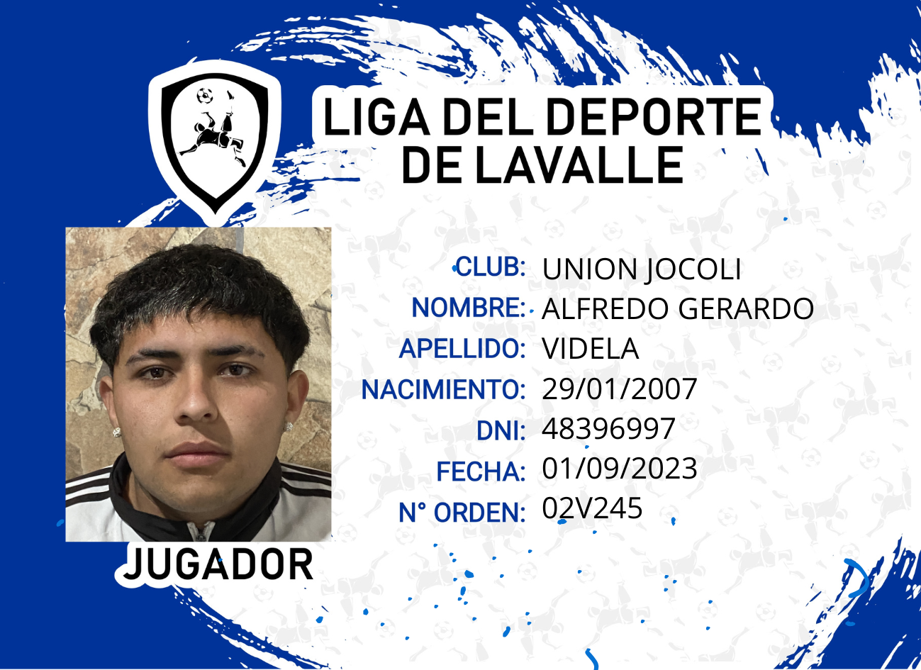 Foto carnet VIDELA, ALFREDO GERARDO