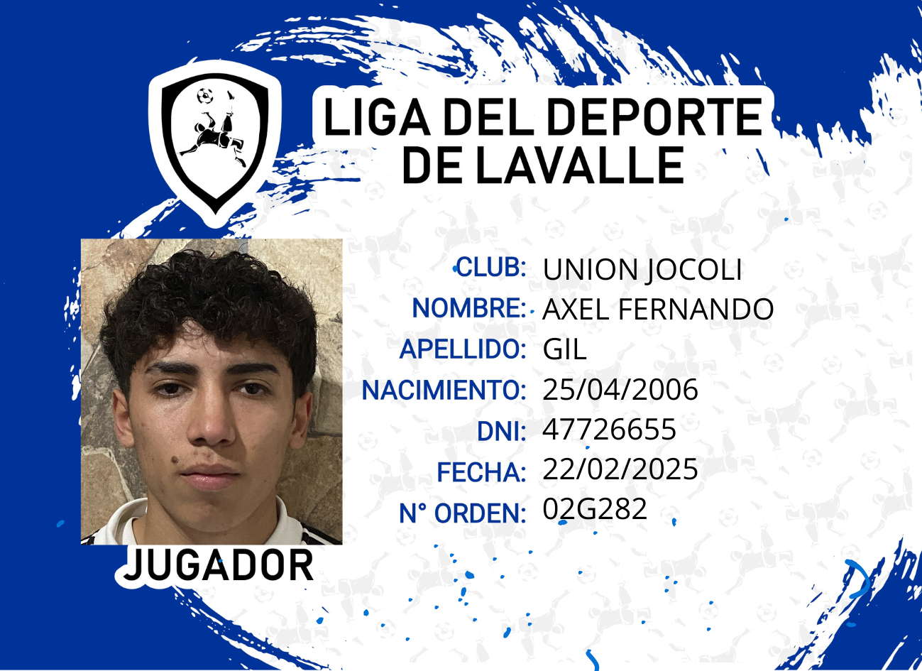 Foto carnet GIL, AXEL FERNANDO
