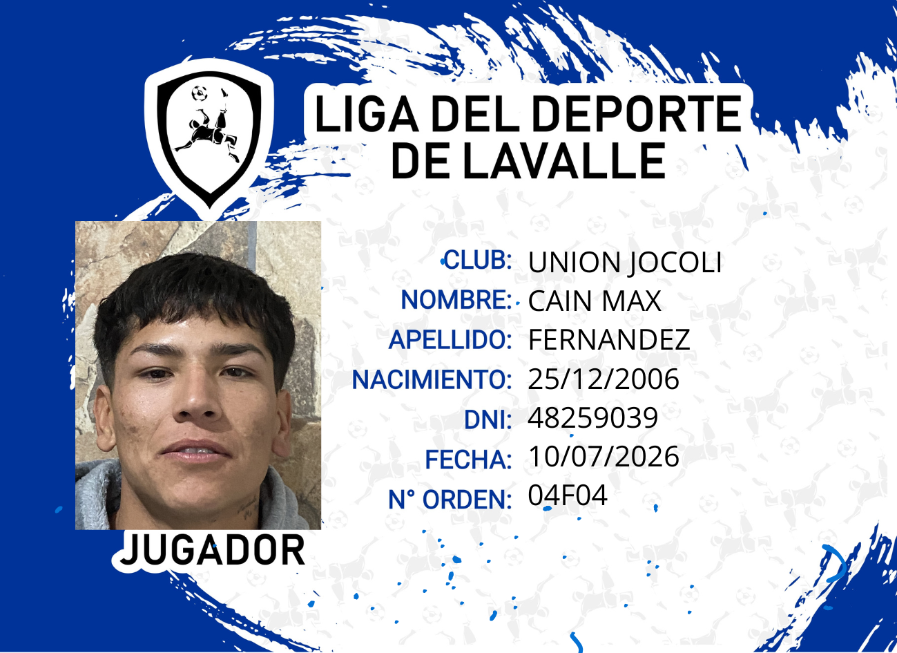 Foto carnet FERNANDEZ, CAIN MAX