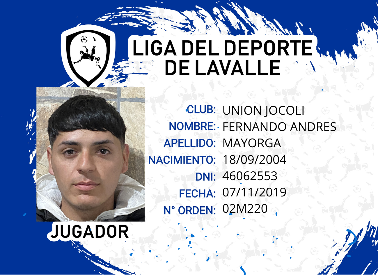 Foto carnet MAYORGA, FERNANDO ANDRES