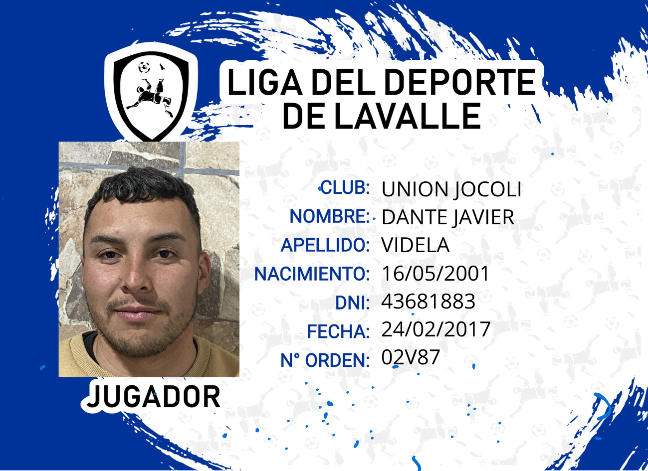 Foto carnet VIDELA, DANTE JAVIER