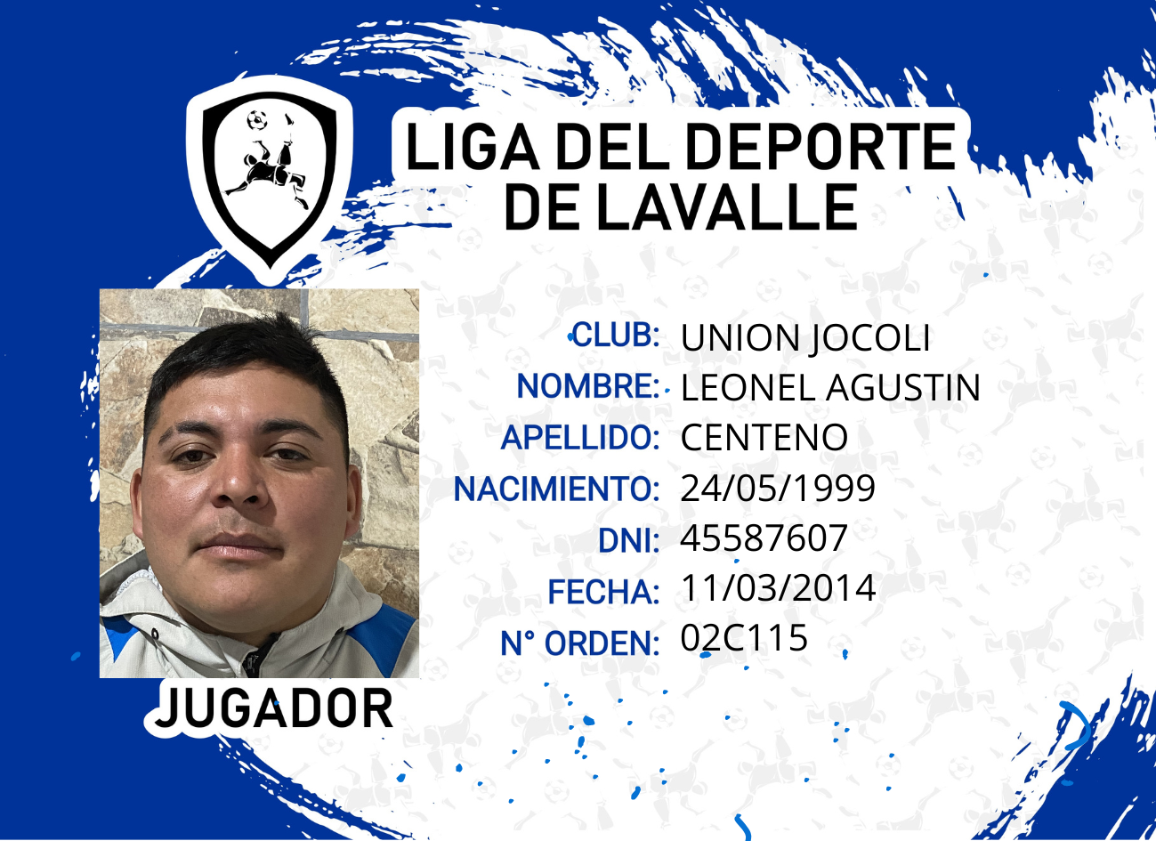 Foto carnet CENTENO, LEONEL AGUSTIN