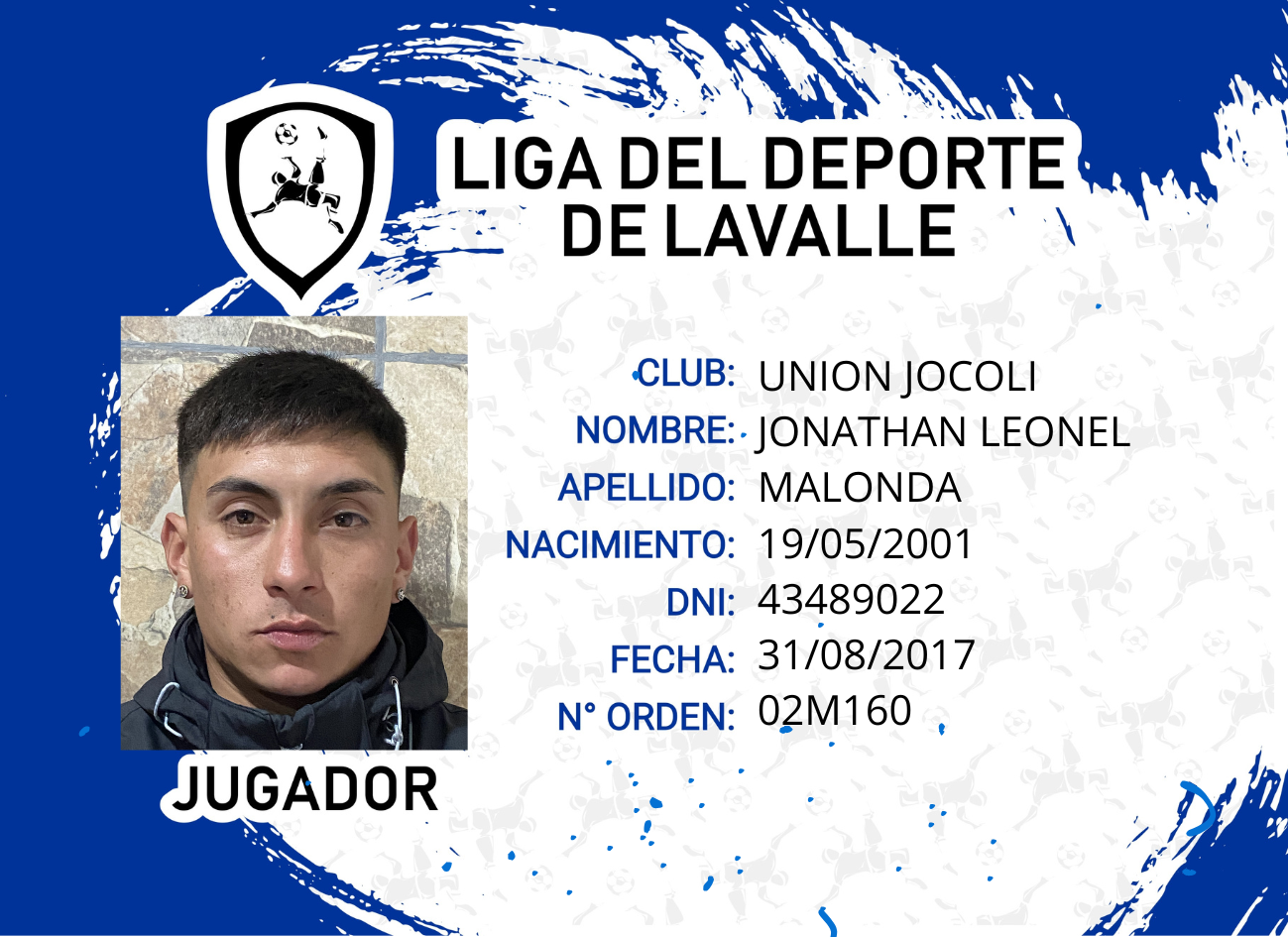 Foto carnet MALONDA, JONATHAN LEONEL
