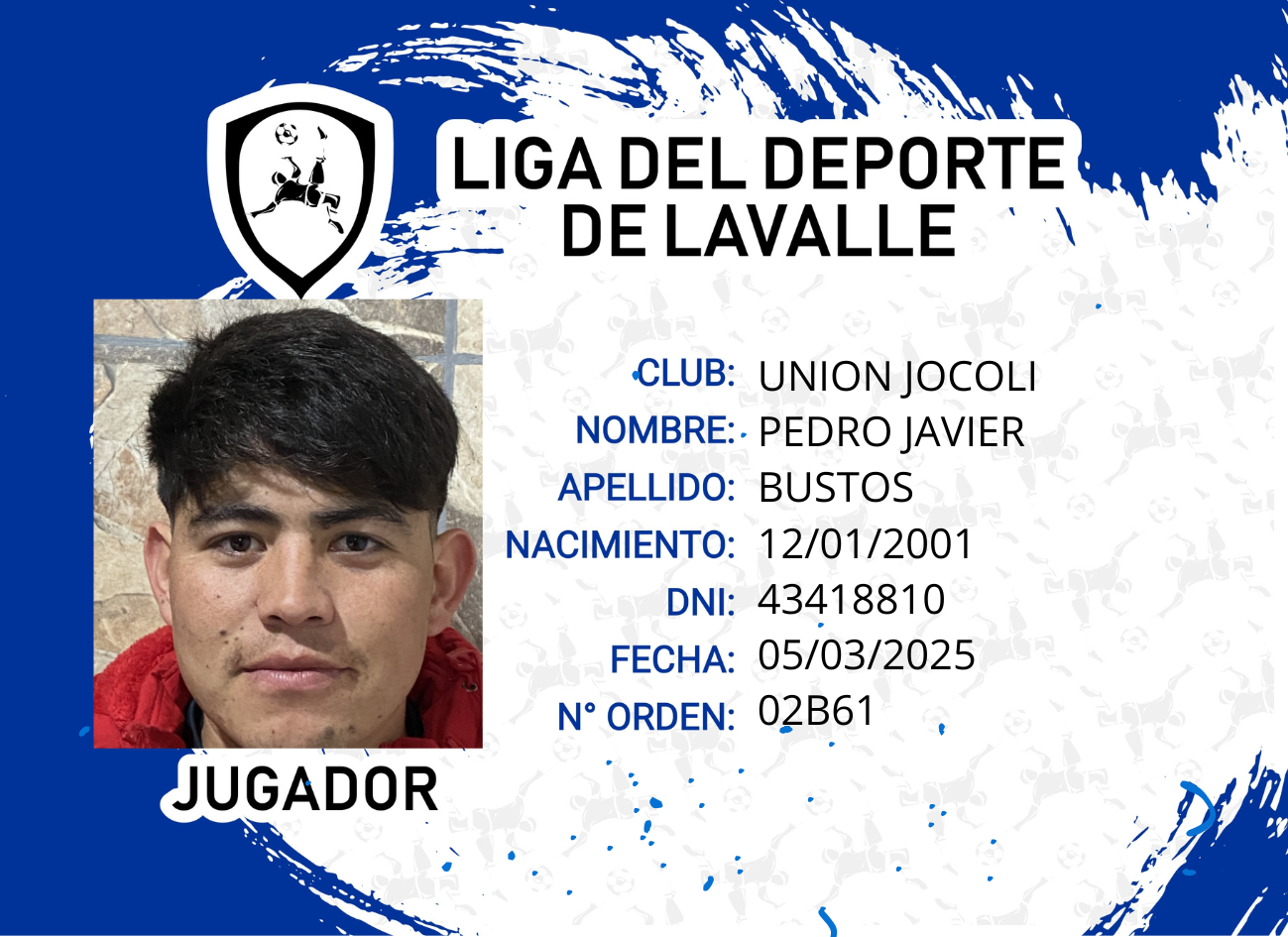 Foto carnet BUSTOS, PEDRO JAVIER