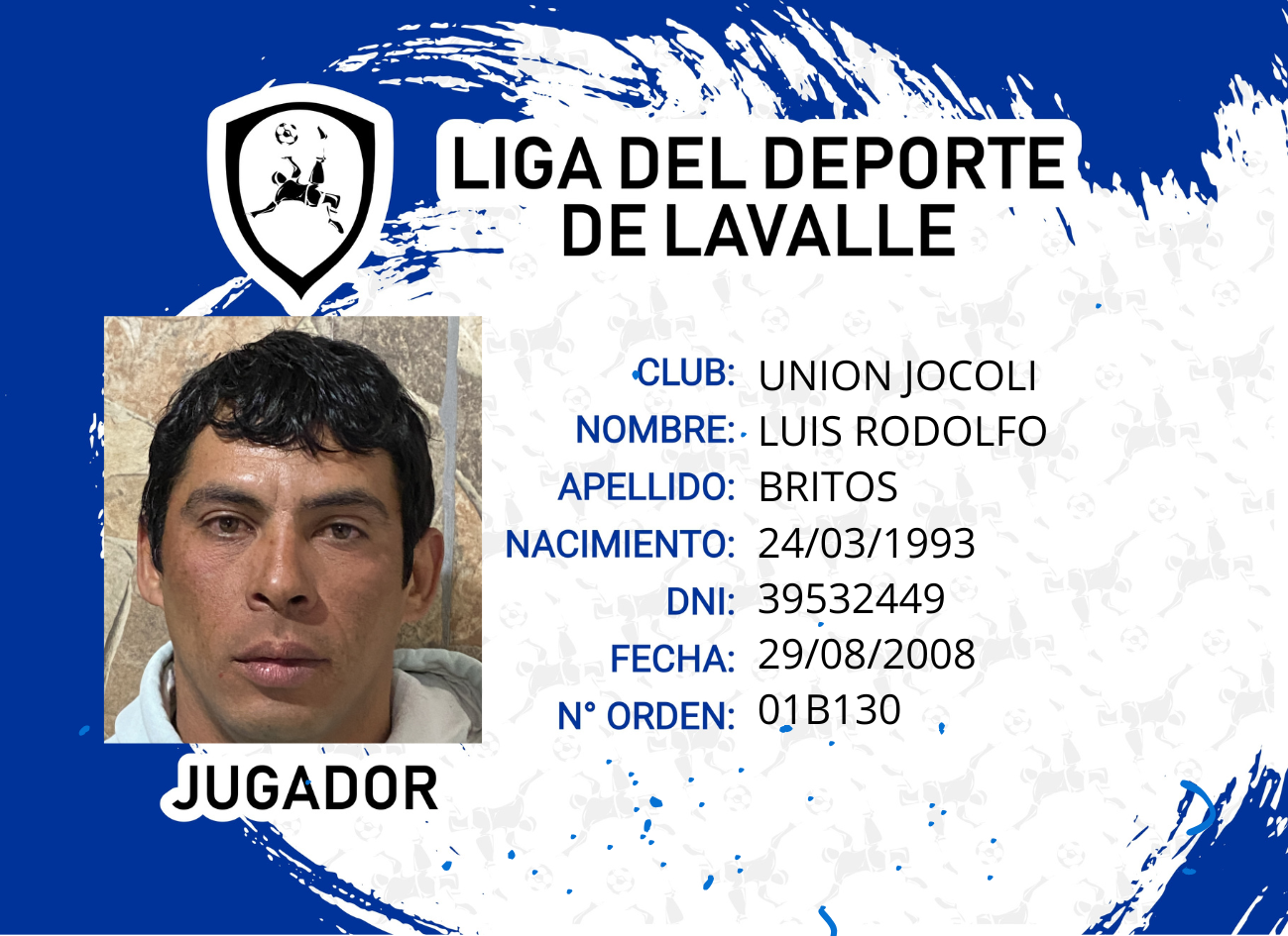 Foto carnet BRITOS, LUIS RODOLFO