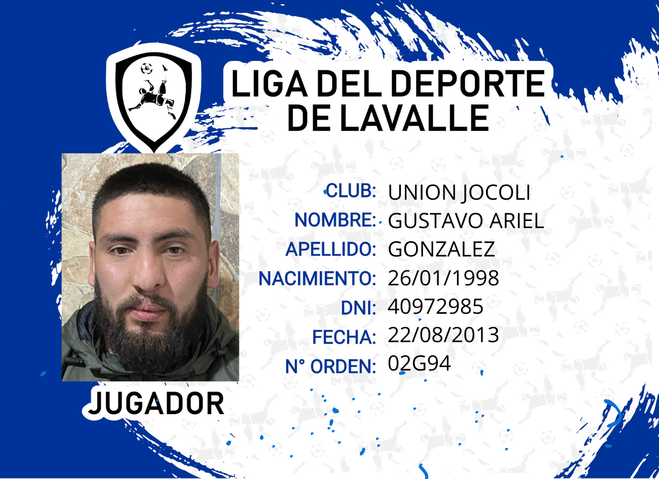Foto carnet GONZALEZ, GUSTAVO ARIEL