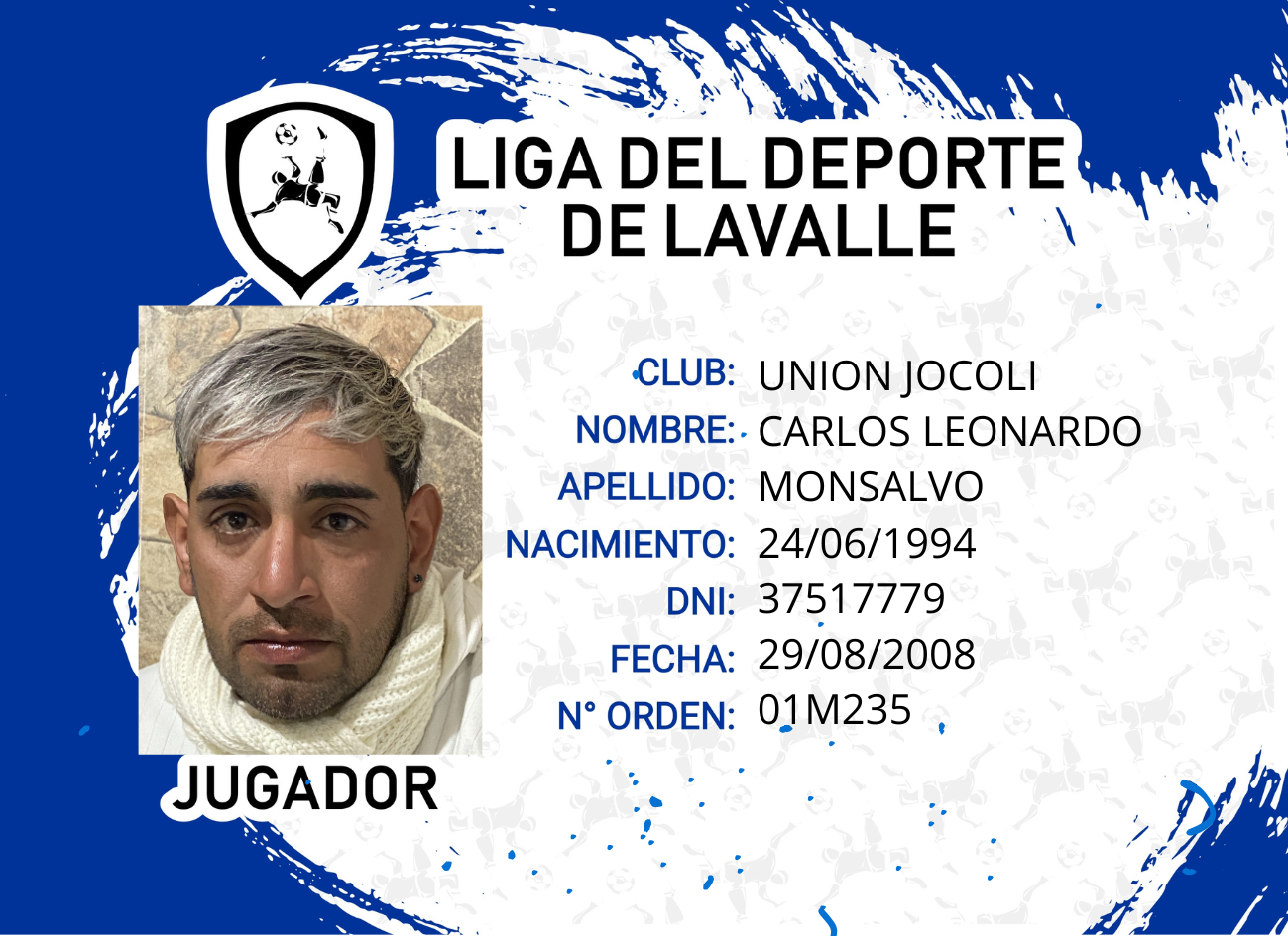 Foto carnet MONSALVO, CARLOS LEONARDO