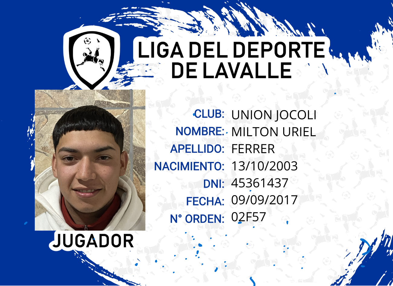 Foto carnet FERRER, MILTON URIEL