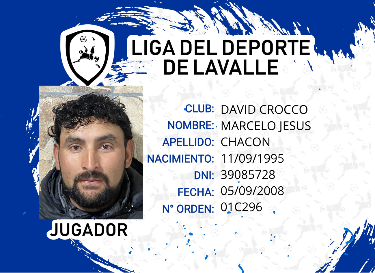 Foto carnet CHACON, MARCELO JESUS