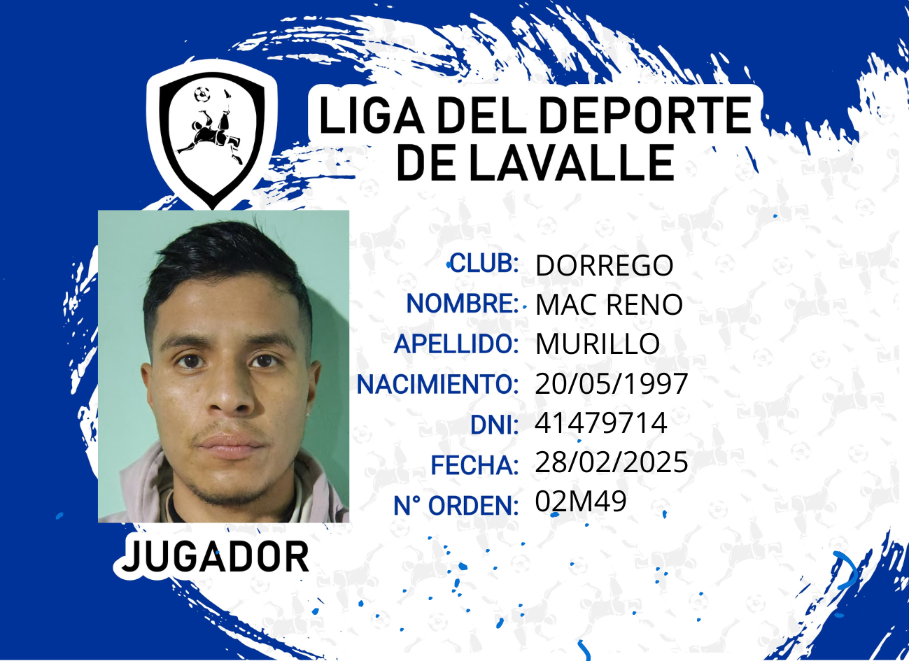 Foto carnet MURILLO, MAC RENO