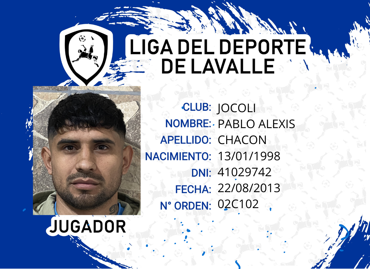 Foto carnet CHACON, PABLO ALEXIS