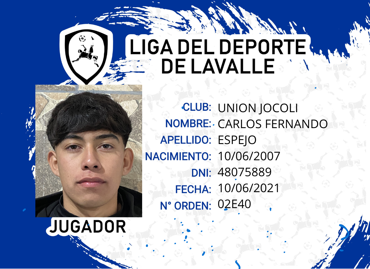 Foto carnet ESPEJO, CARLOS FERNANDO