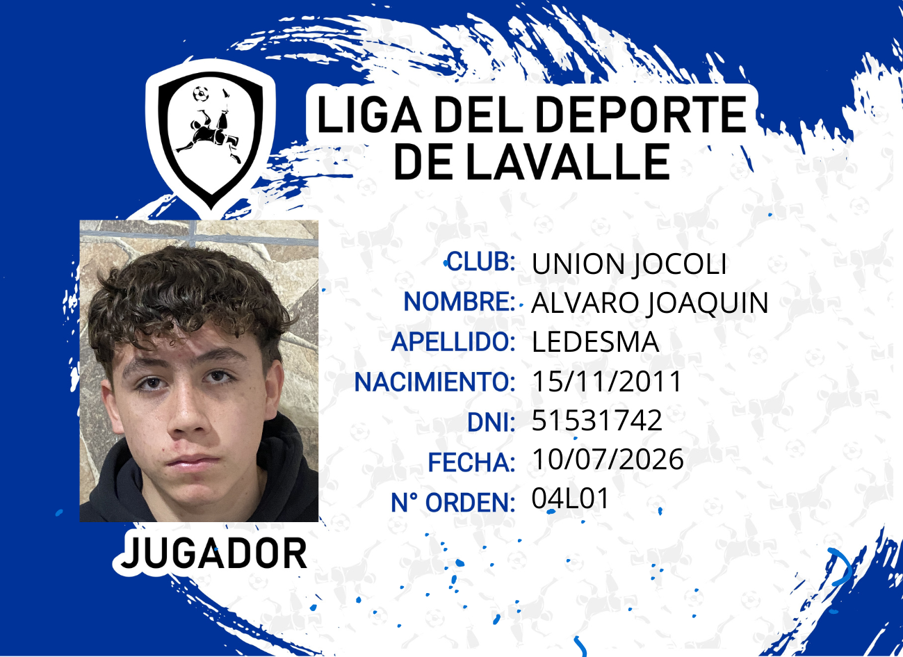 Foto carnet LEDESMA, ALVARO JOAQUIN
