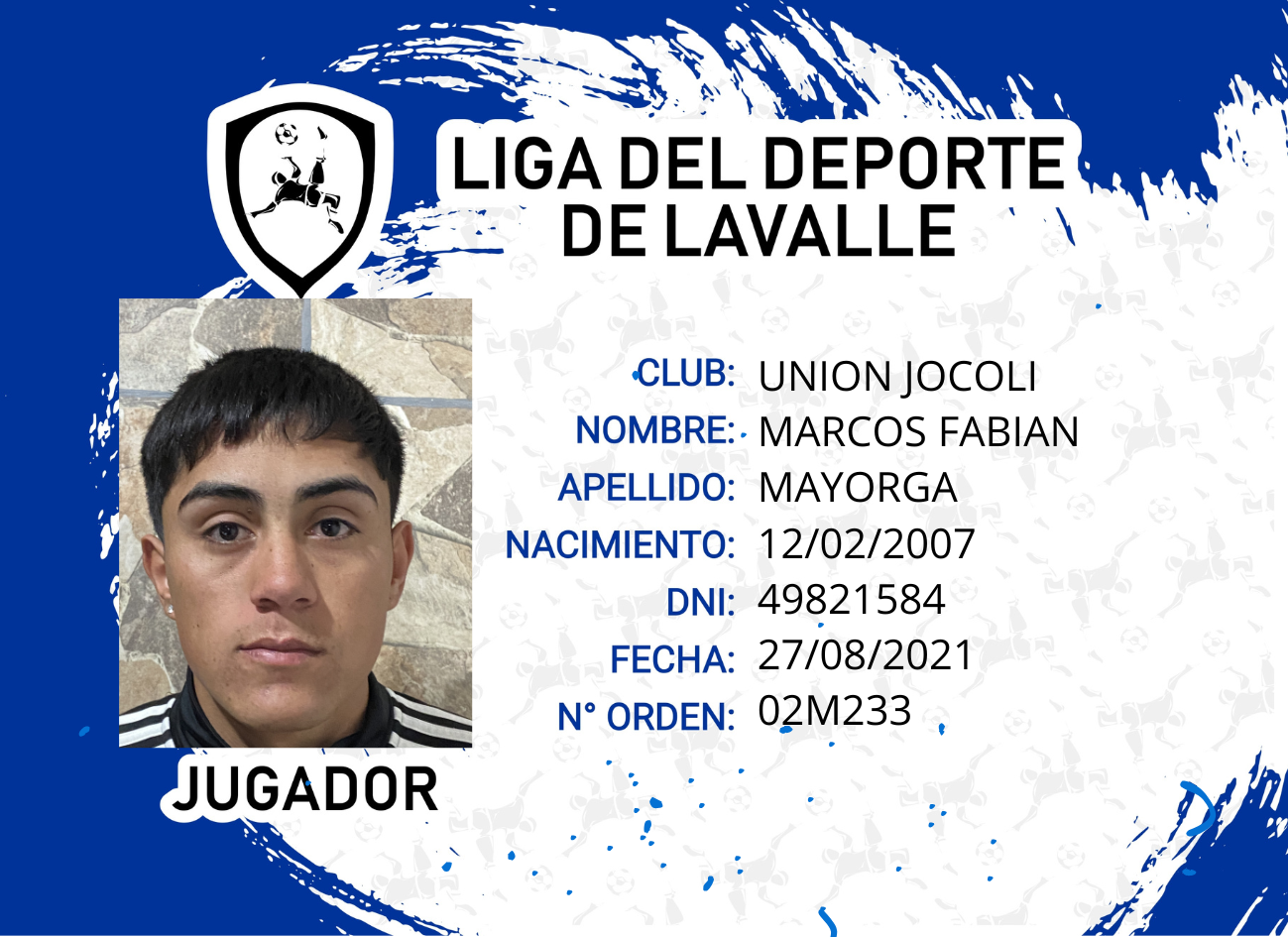 Foto carnet MAYORGA, MARCOS FABIAN