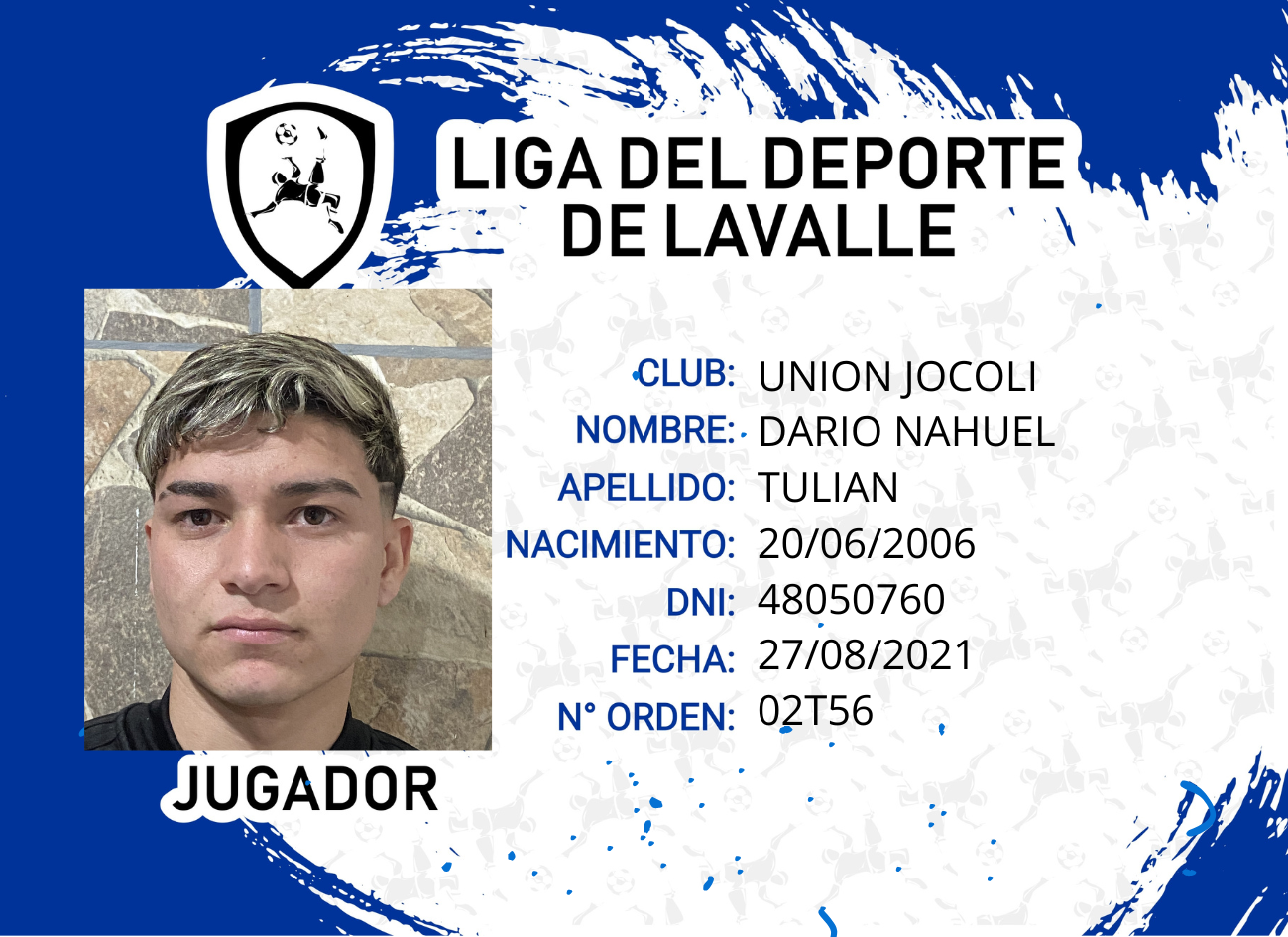 Foto carnet TULIAN, DARIO NAHUEL