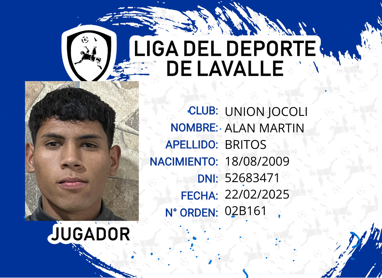 Foto carnet BRITOS, ALAN MARTIN