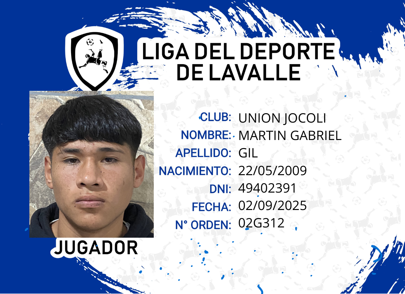 Foto carnet GIL, MARTIN GABRIEL