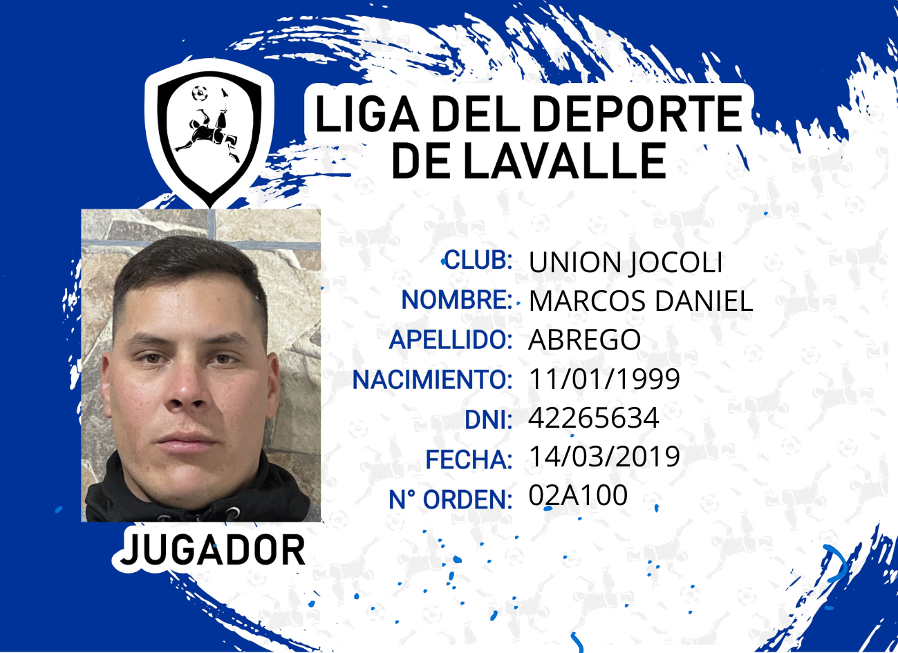 Foto carnet ABREGO, MARCOS DANIEL