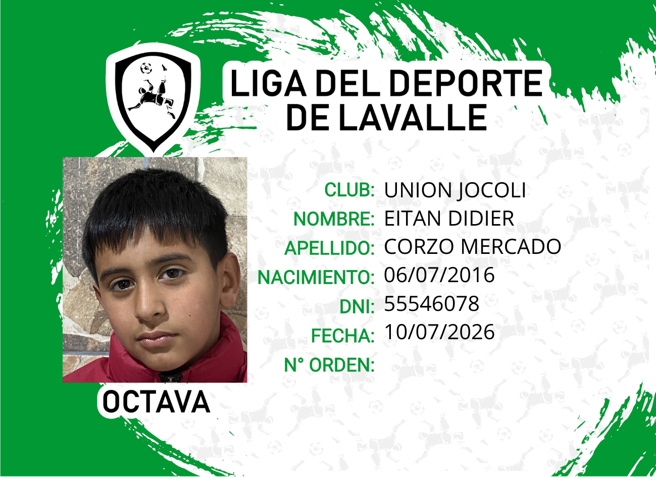 Foto carnet CORZO MERCADO, EITAN DIDIER