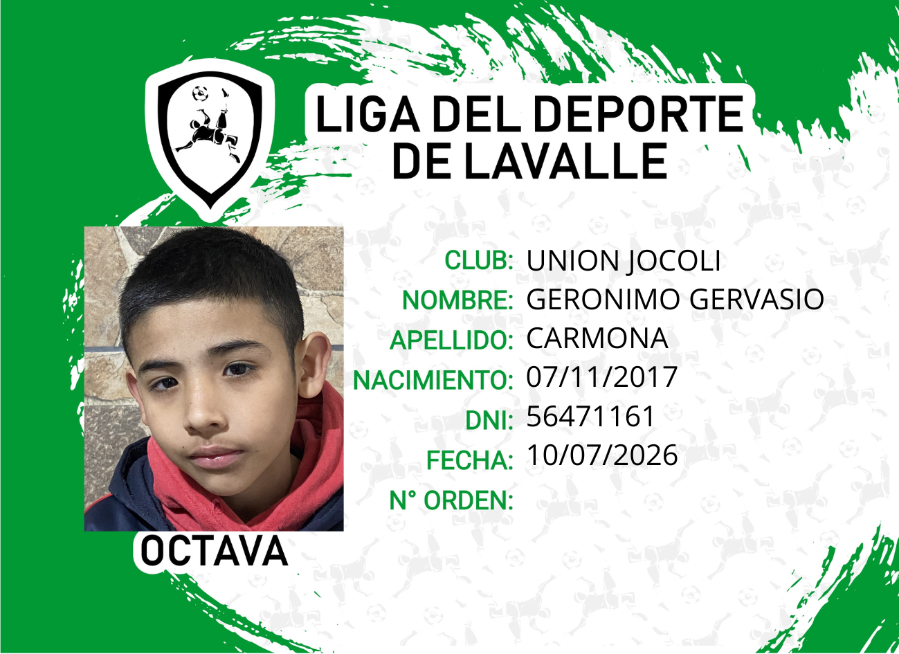Foto carnet CARMONA, GERONIMO GERVASIO