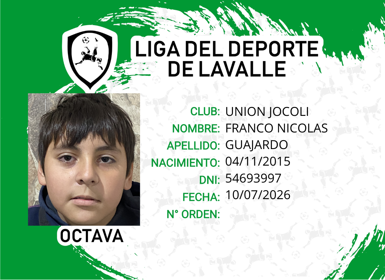 Foto carnet GUAJARDO, FRANCO NICOLAS