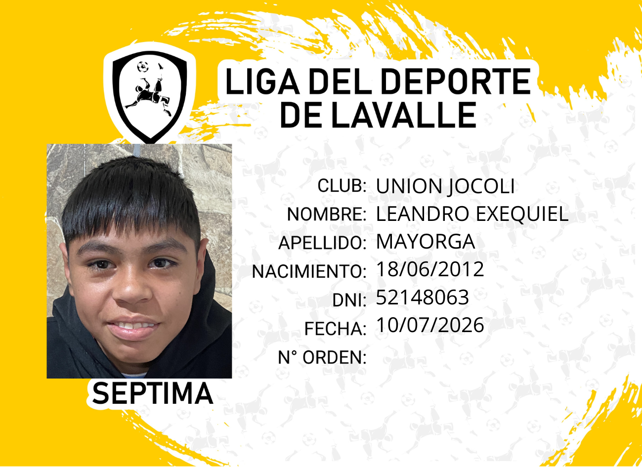 Foto carnet MAYORGA, LEANDRO EXEQUIEL